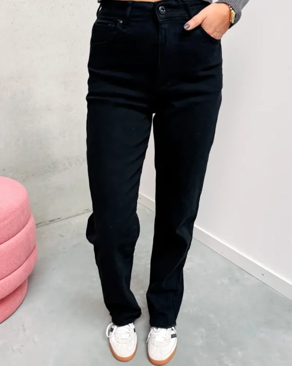 By Lenz Jeans/Trousers | GIZÈLE STRAIGHT JEANS - BLACK