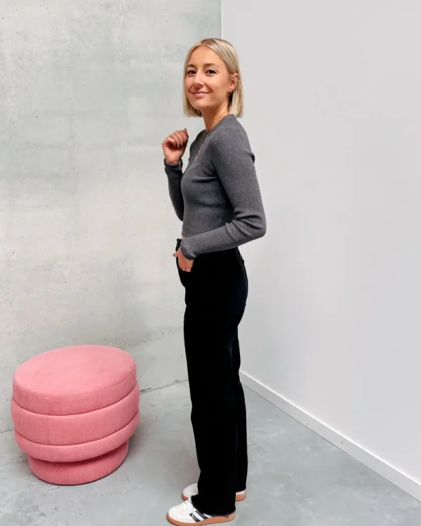 By Lenz Jeans/Trousers | GIZÈLE STRAIGHT JEANS - BLACK