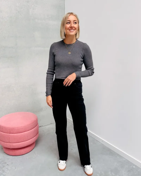 By Lenz Jeans/Trousers | GIZÈLE STRAIGHT JEANS - BLACK