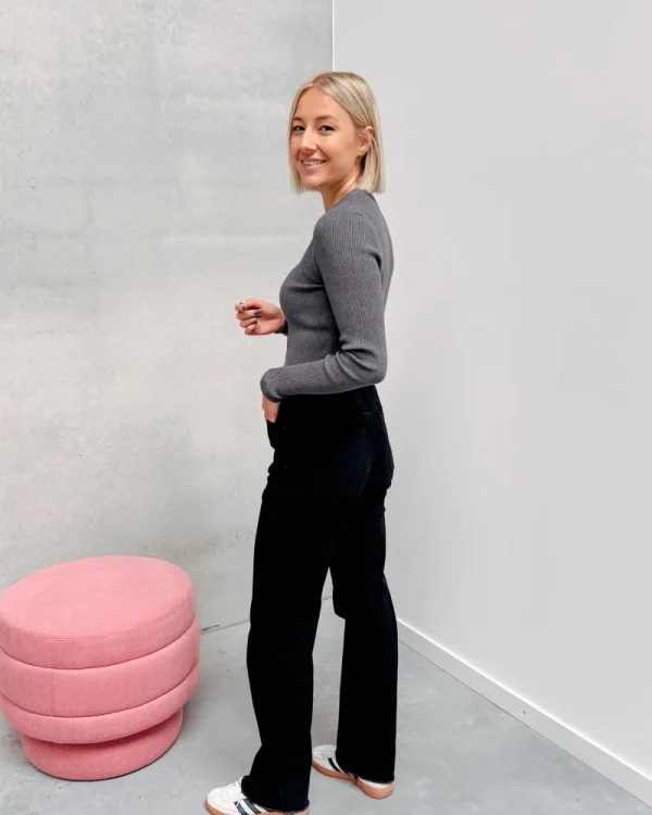 By Lenz Jeans/Trousers | GIZÈLE STRAIGHT JEANS - BLACK