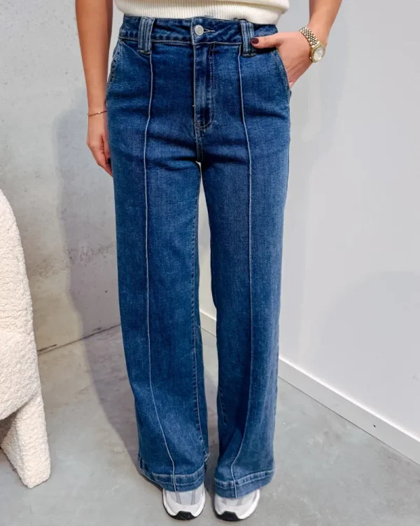 By Lenz Jeans/Trousers | HOLLY WIDE JEANS - DARK BLUE