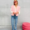 By Lenz Jackets | ISA SPRING TEDDY GILET - LIGHT PINK