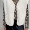 By Lenz Jackets | ISA TEDDY GILET - CREAM