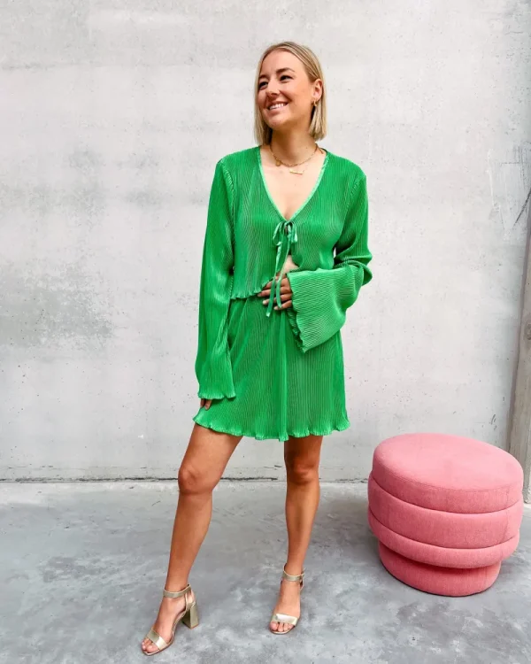 By Lenz Skirts/Shorts | JACKIE PLEATED SKIRT - GREEN
