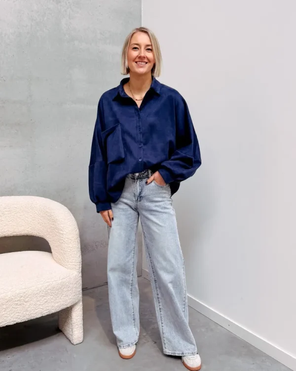 By Lenz Tops | JUDI SOFTEST BLOUSE - DARK BLUE