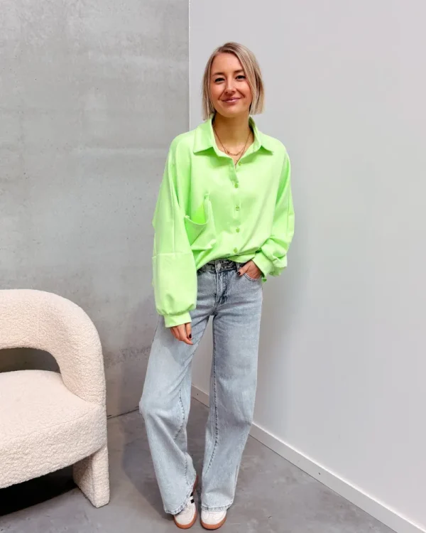 By Lenz Tops | JUDI SOFTEST BLOUSE - FLUO GREEN