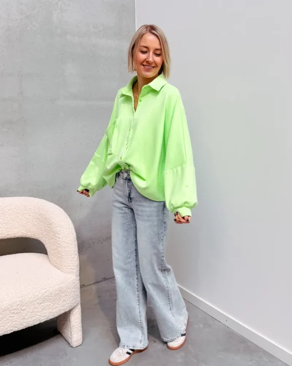 By Lenz Tops | JUDI SOFTEST BLOUSE - FLUO GREEN