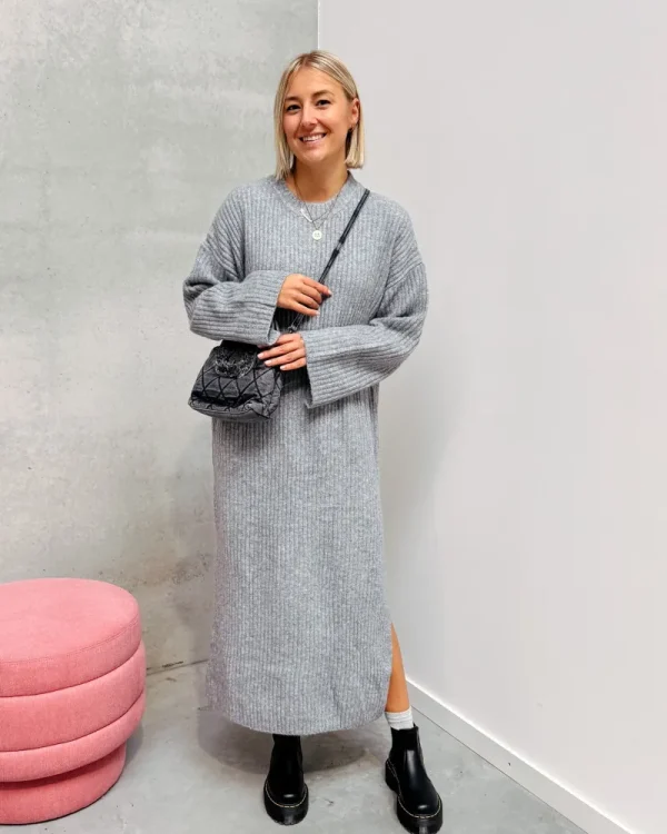 By Lenz Dresses | KAYLEIGH KNIT DRESS - GREY