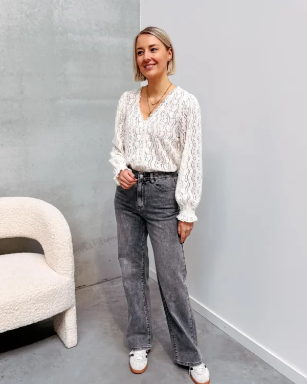 By Lenz Jeans/Trousers | KENDRA STRAIGHT JEANS - DARK GREY