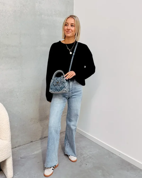 By Lenz Jeans/Trousers | KIM CUT OFF JEANS - BLUE