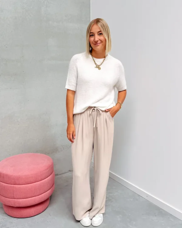 By Lenz Jeans/Trousers | LATTE COMFY PANT