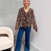 By Lenz Tops | LIA LEOPARD BLOUSE