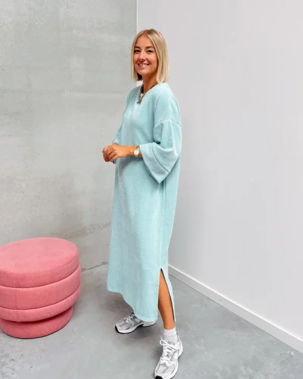 By Lenz Dresses | LOT VELOURS DRESS - AQUA