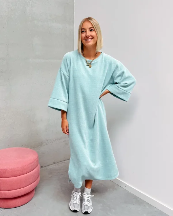 By Lenz Dresses | LOT VELOURS DRESS - AQUA