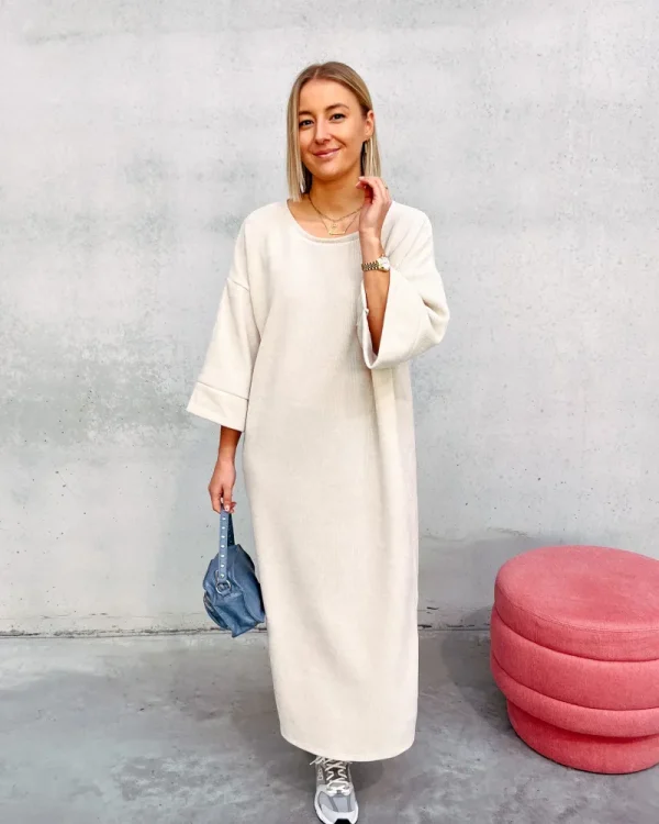 By Lenz Dresses | LOT VELOURS DRESS - BEIGE