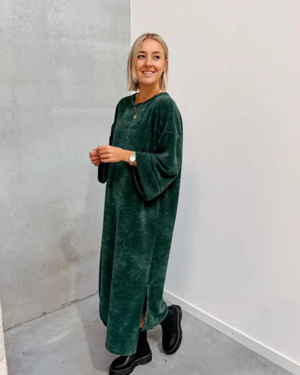 By Lenz Dresses | LOT VELOURS DRESS - DARK GREEN