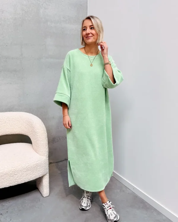 By Lenz Dresses | LOT VELOURS DRESS - GREEN