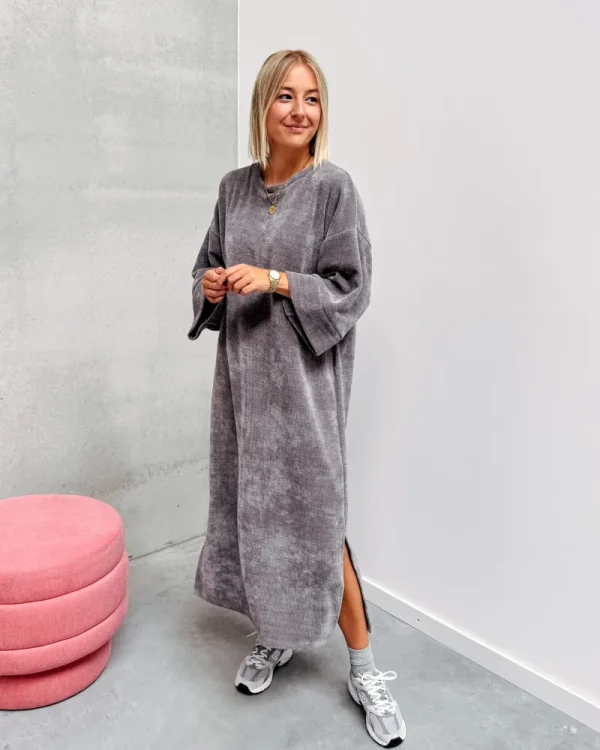 By Lenz Dresses | LOT VELOURS DRESS - GREY