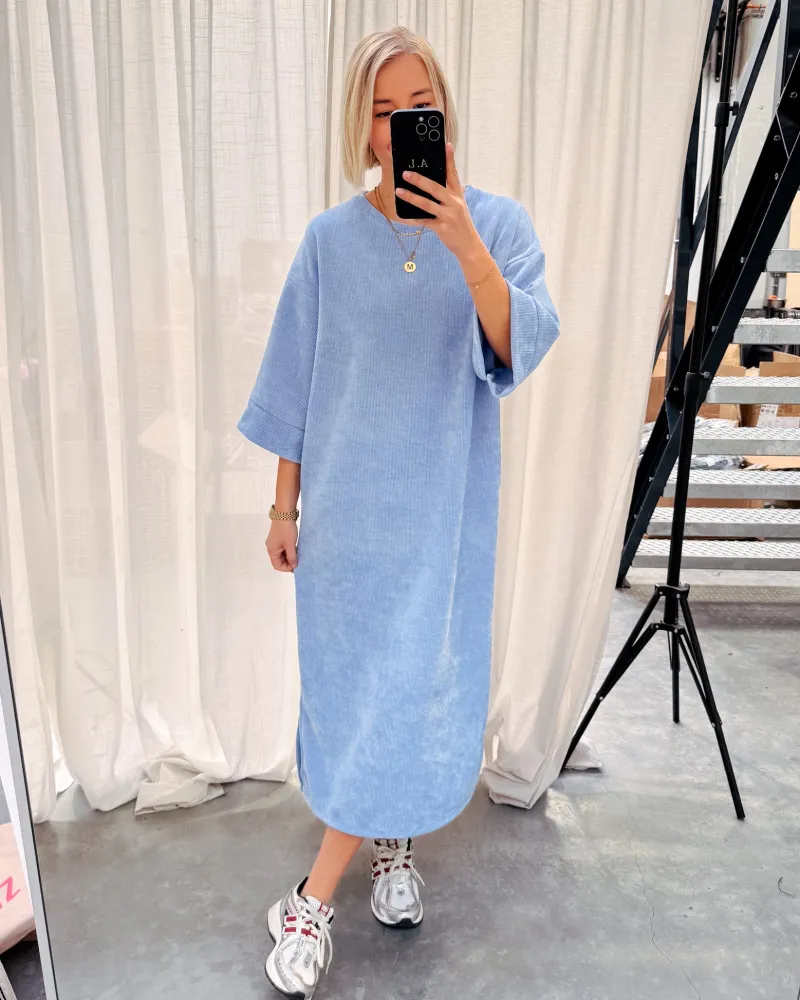 lot_velours_dress__light__1.webp By Lenz Dresses | LOT VELOURS DRESS - LIGHT BLUE