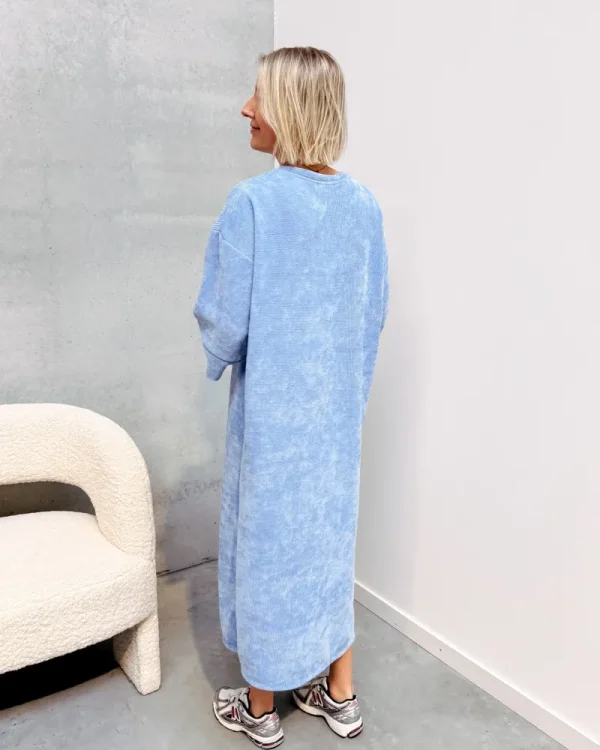 By Lenz Dresses | LOT VELOURS DRESS - LIGHT BLUE