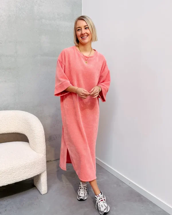 By Lenz Dresses | LOT VELOURS DRESS - PEACH