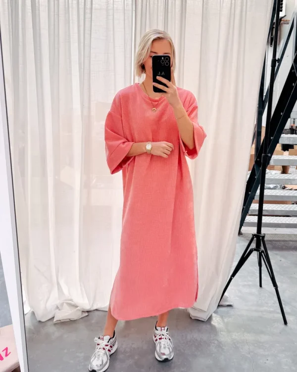 By Lenz Dresses | LOT VELOURS DRESS - PEACH