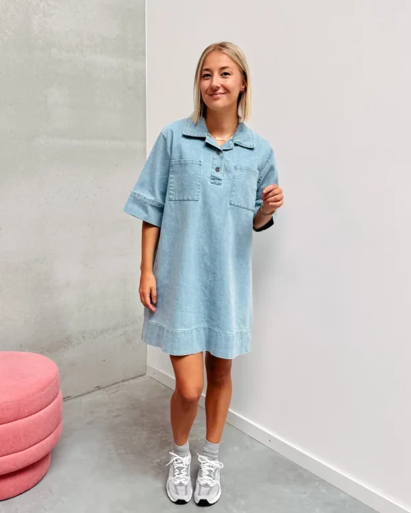 By Lenz Dresses | MARA DENIM DRESS - LIGHT BLUE