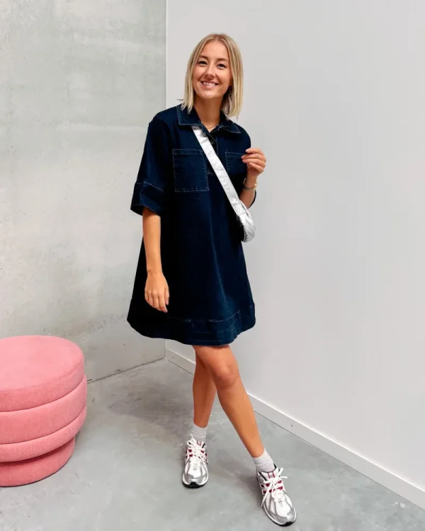 By Lenz Dresses | MARA DENIM DRESS - MIDNIGHT BLUE