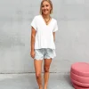 By Lenz Tops | MYLEE TETRA BLOUSE - WHITE