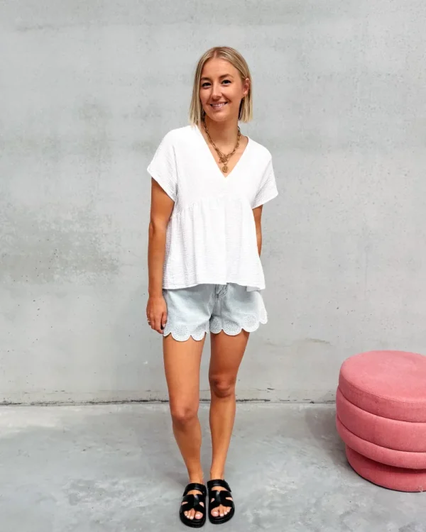 By Lenz Tops | MYLEE TETRA BLOUSE - WHITE
