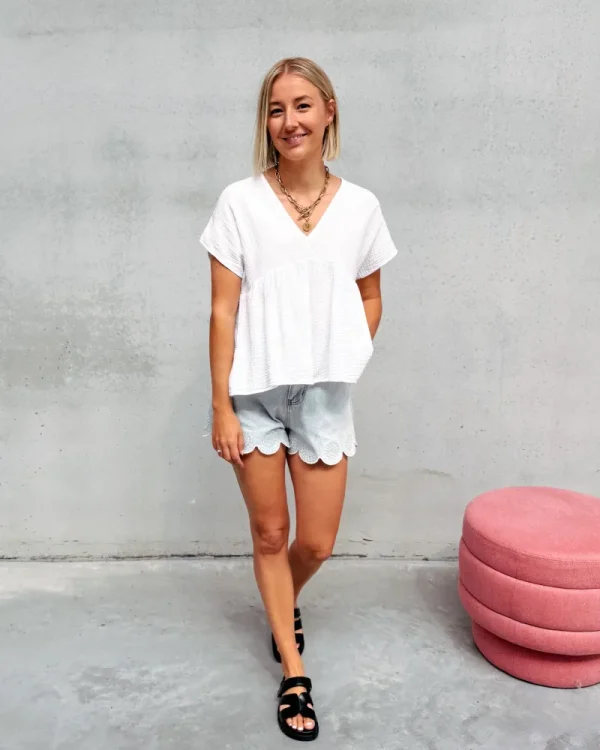 By Lenz Tops | MYLEE TETRA BLOUSE - WHITE