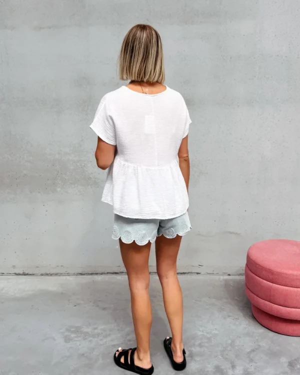 By Lenz Tops | MYLEE TETRA BLOUSE - WHITE