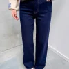 By Lenz Jeans/Trousers | NETTE NAVY BLUE DAD JEANS
