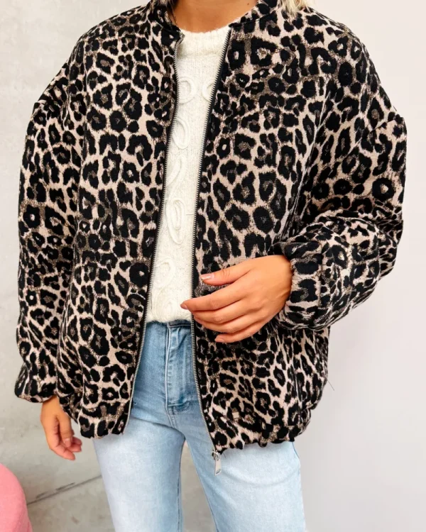 By Lenz Jackets | REEZE BOMBER JACKET - LEOPARD
