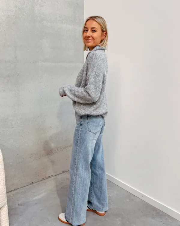 By Lenz Sweaters | RILEY ZIP KNIT - GREY