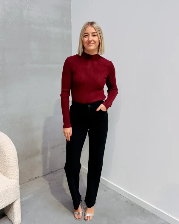 By Lenz Tops | RUE FITTED TOP - BURGUNDY