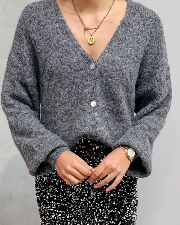 By Lenz Jackets | SERAFINE CARDIGAN - DARK GREY