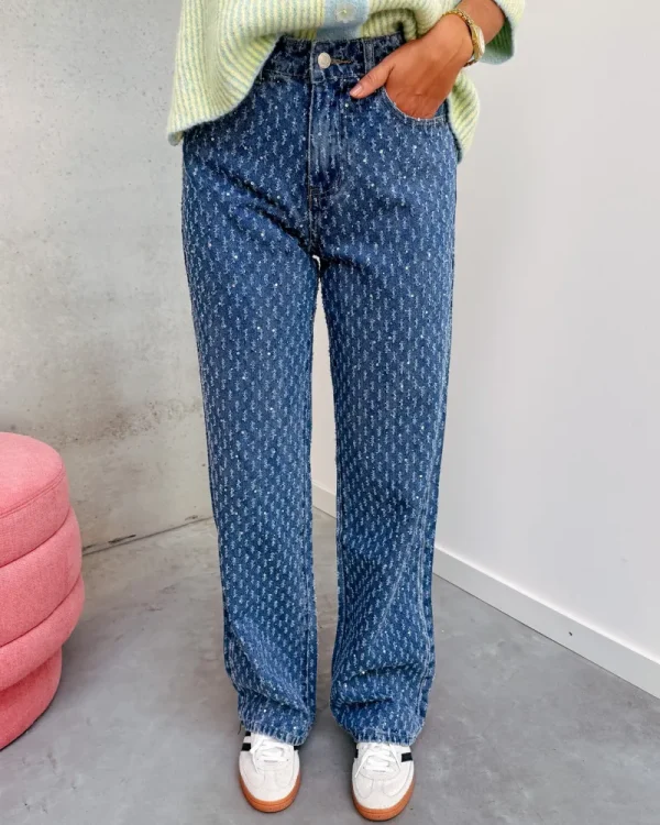 By Lenz Jeans/Trousers | SPARKLY DESTROYED JEANS
