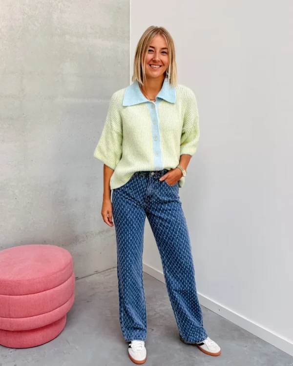 By Lenz Jeans/Trousers | SPARKLY DESTROYED JEANS