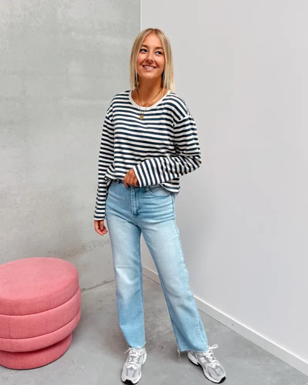 By Lenz T-Shirts | SUKI STRIPED TEE - BLUE/WHITE