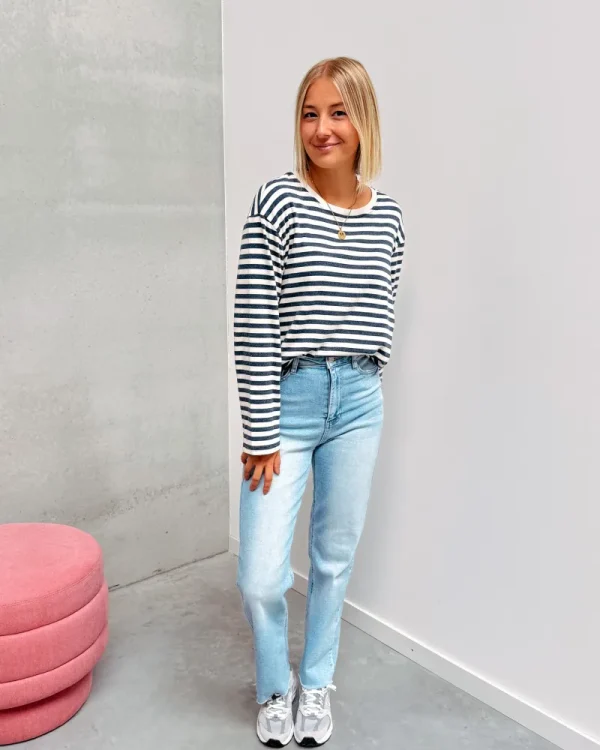 By Lenz T-Shirts | SUKI STRIPED TEE - BLUE/WHITE