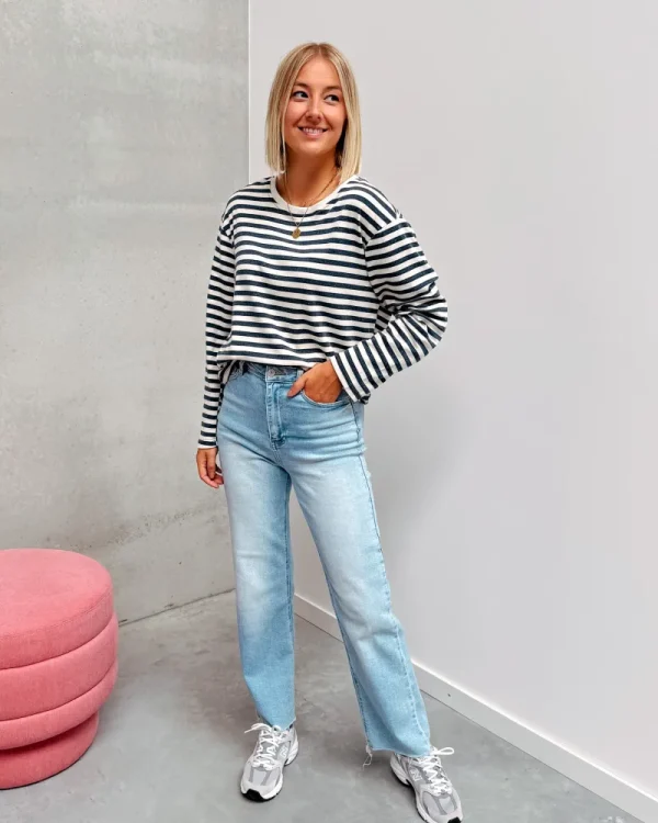 By Lenz T-Shirts | SUKI STRIPED TEE - BLUE/WHITE