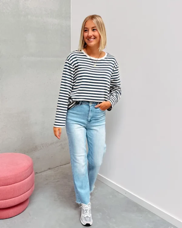 By Lenz T-Shirts | SUKI STRIPED TEE - BLUE/WHITE