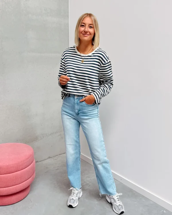 By Lenz T-Shirts | SUKI STRIPED TEE - BLUE/WHITE