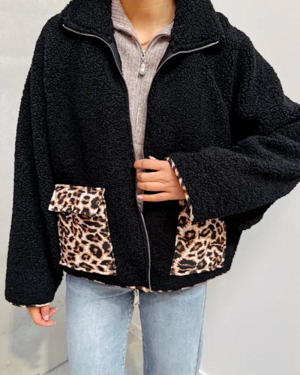 By Lenz Jackets | THANÉE TEDDY JACKET - BLACK