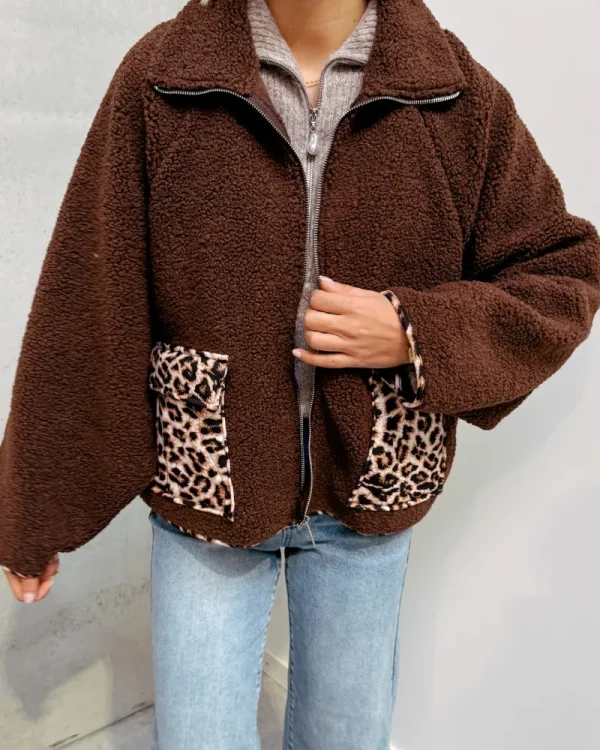 By Lenz Jackets | THANÉE TEDDY JACKET - DARK BROWN