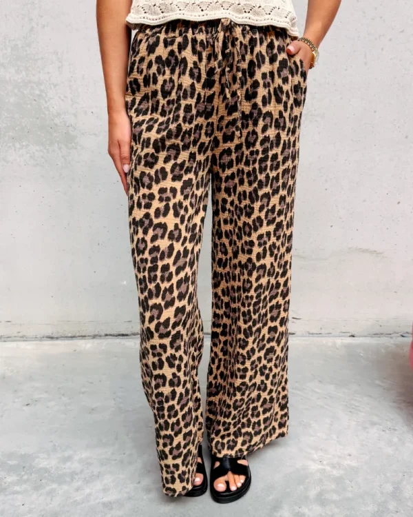 By Lenz Jeans/Trousers | TILLY TETRA LEOPARD PANT