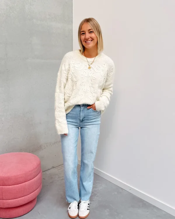 By Lenz Sweaters | WINTER WAVY KNIT - CREAM