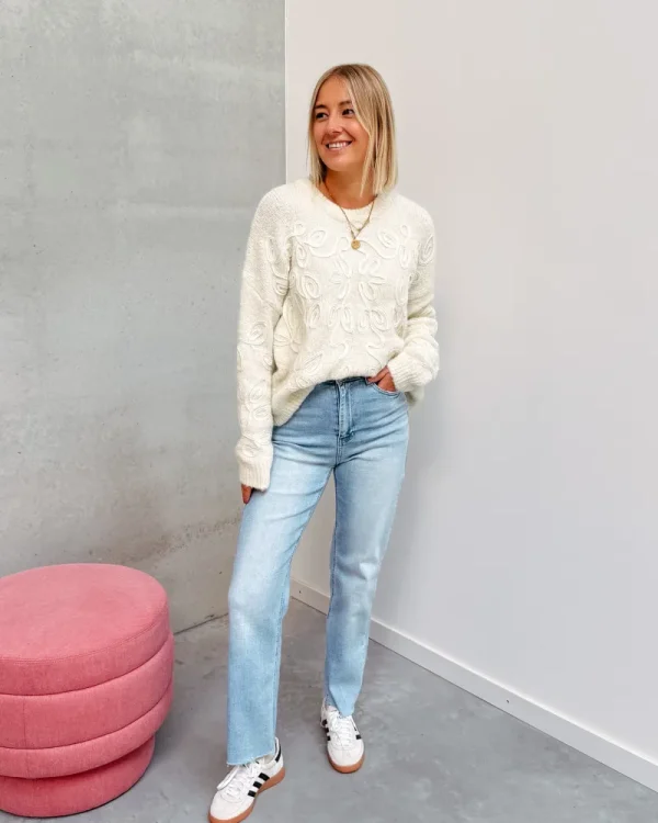 By Lenz Sweaters | WINTER WAVY KNIT - CREAM