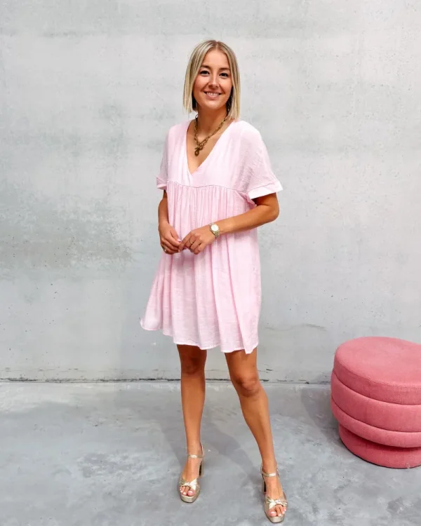 By Lenz Dresses | YENTL PINK SHORT DRESS